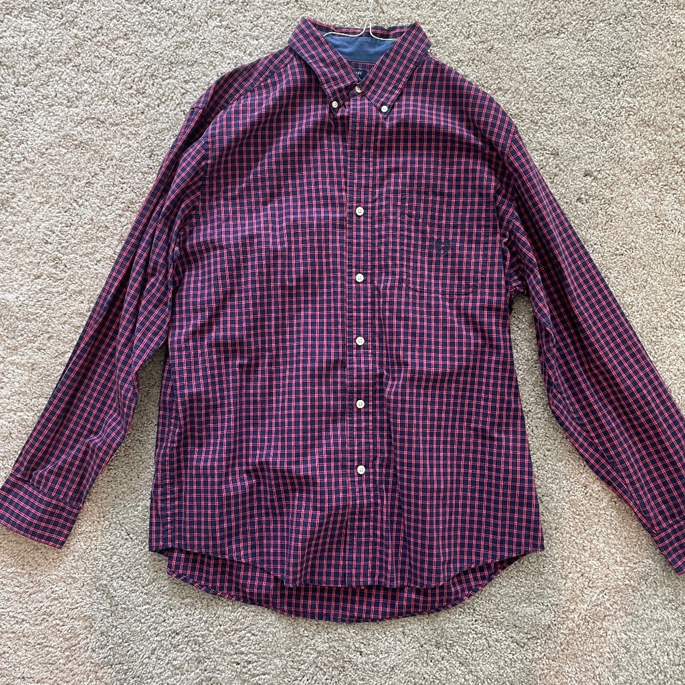 Men’s Chaps Long Sleeve Button Down Shirt, Mens L